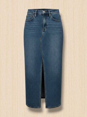 Hudson Zion‎ Denim Maxi Skirt w/ Front Split 27